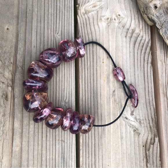 Believed Monies amethyst lucite necklace no markings you win. - Picture 4 of 8